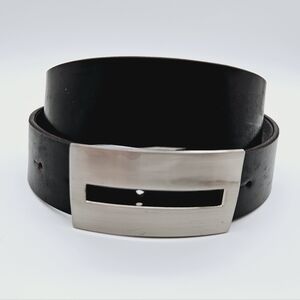 MEXX | silver buckle leather belt